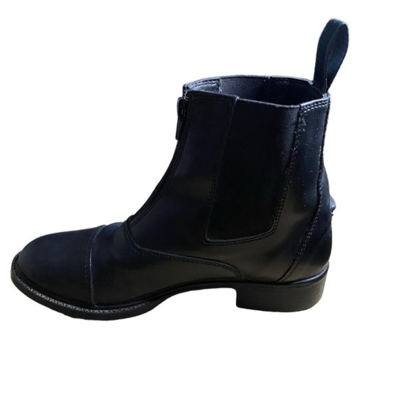 Auken Women's Black Front Zip Ankle Block Heeled Boots - Picture 4 of 7